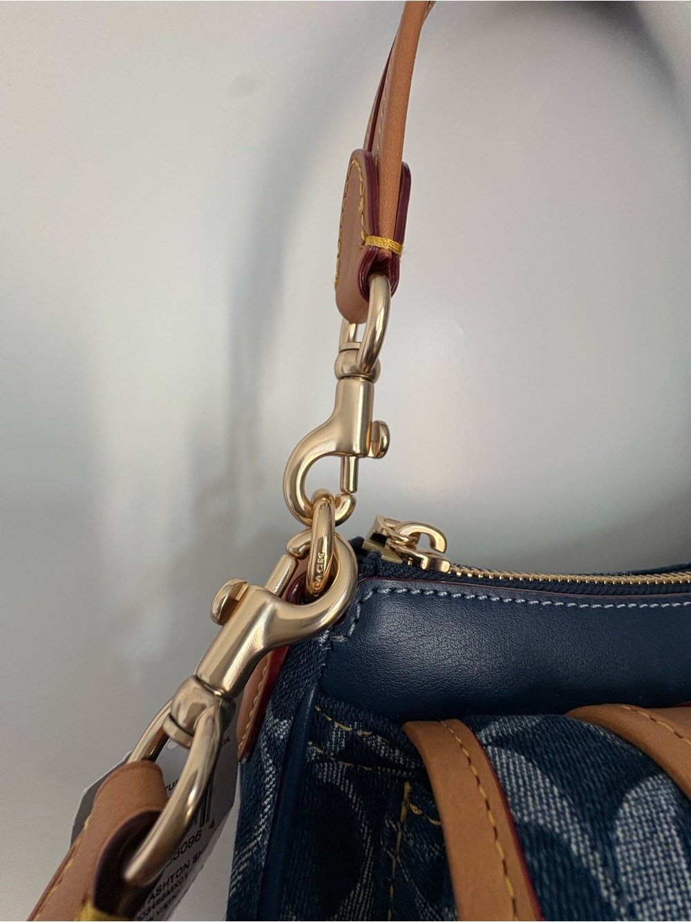 Coach Outlet Signature Denim Ashton Shoulder Bag - Picture 6 of 12